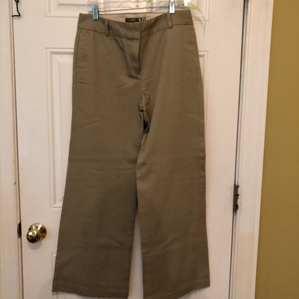 J Crew wide legged khakis